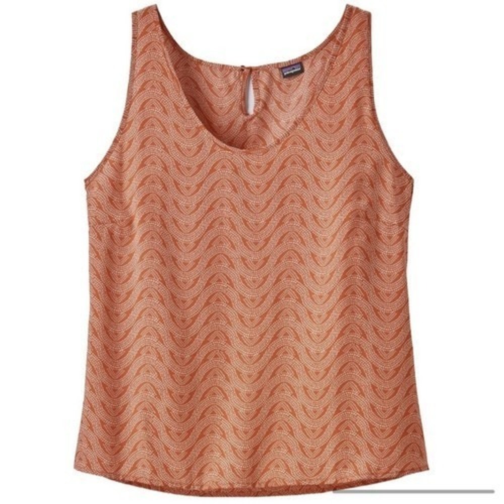 Patagonia June Lake Tank Top  Women's Small Orange Light Weight Outdoor EXC